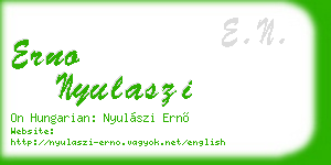 erno nyulaszi business card