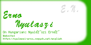 erno nyulaszi business card